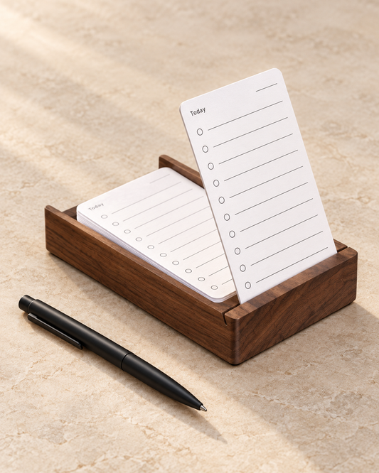 Wooden Desk Note Box