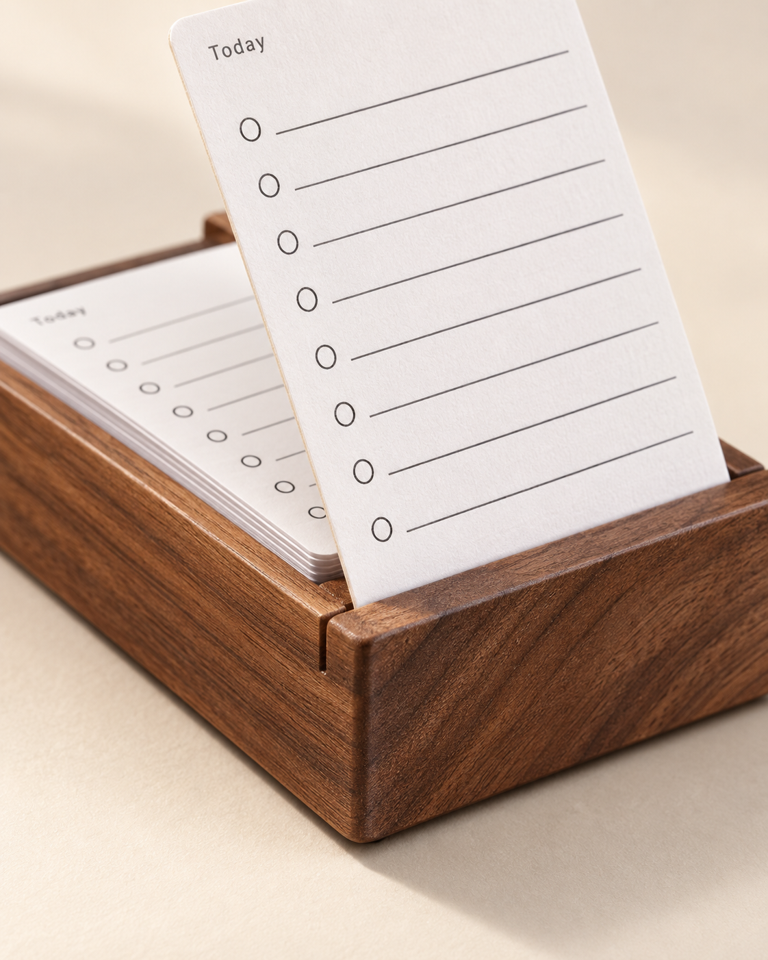 Wooden Desk Note Box
