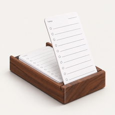 Wooden Desk Note Box