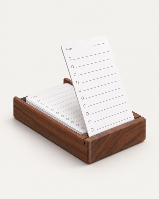 Wooden Desk Note Box