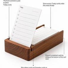 Wooden Desk Note Box
