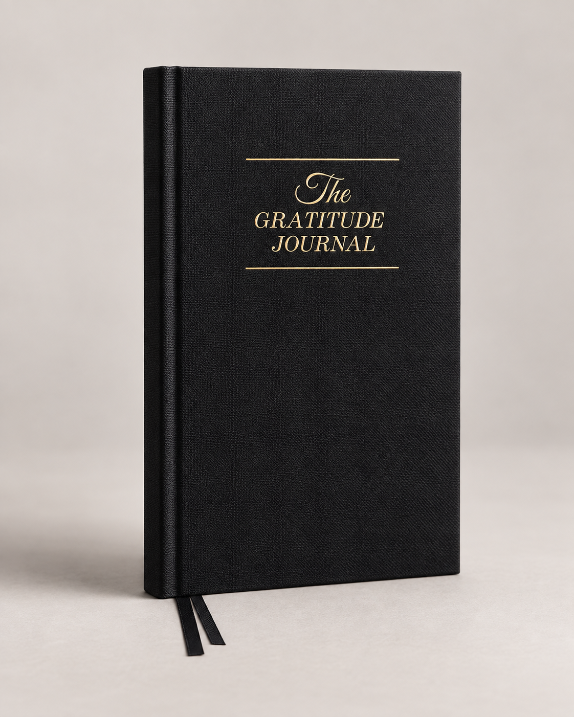 Elegant black gratitude journal
