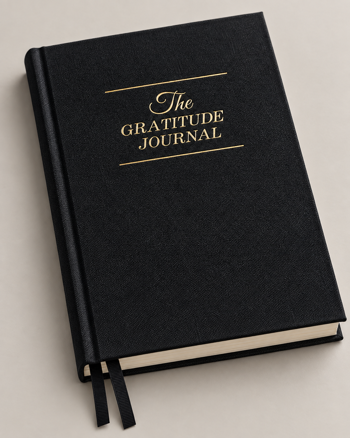 Gold-foil black gratitude journal