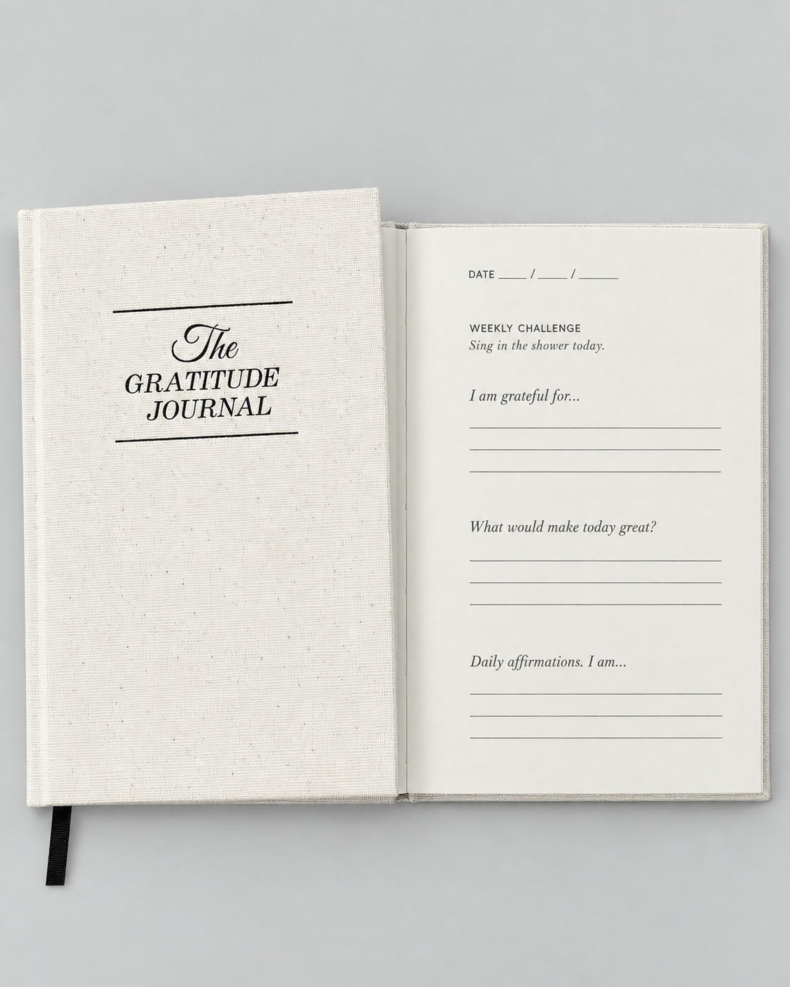 The Gratitude Journal guided interior pages