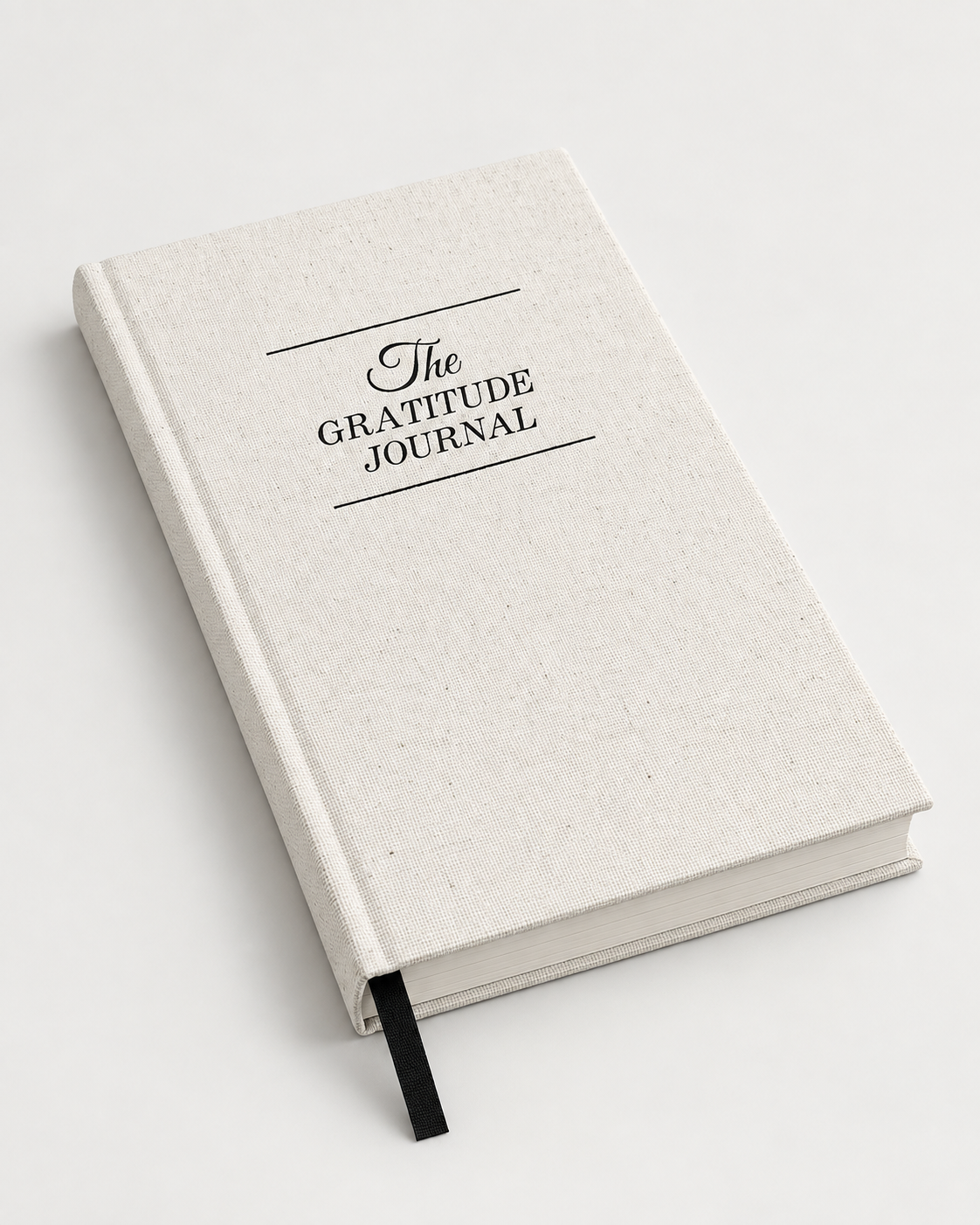 The Gratitude Journal spine and page block view