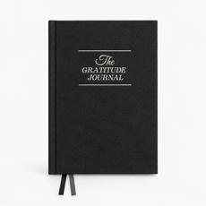 Black Gratitude and Prayer Journal front view