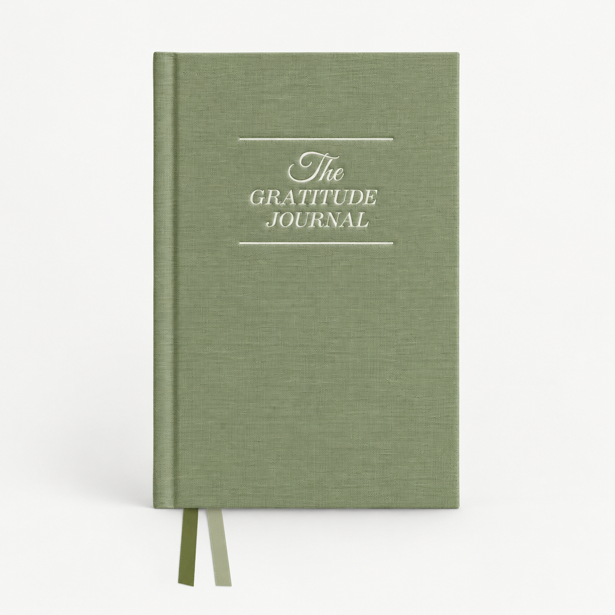 Green Gratitude and Prayer Journal front view