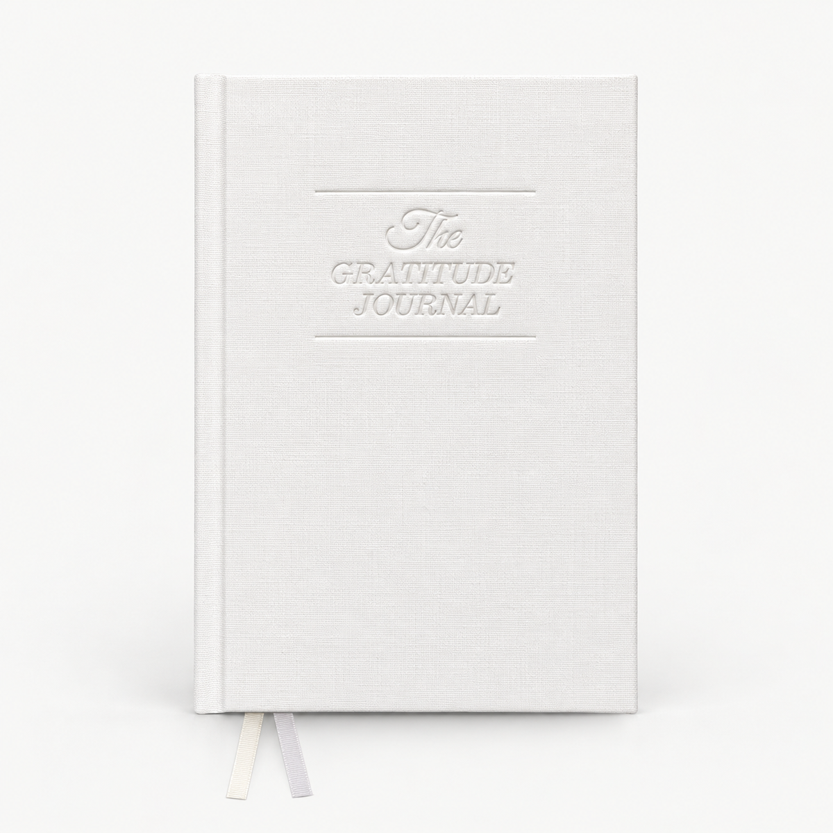 White Gratitude and Prayer Journal front view