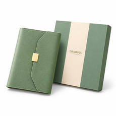 Business Advanced Loose Leaf Notebook Gift Box Set on white background
