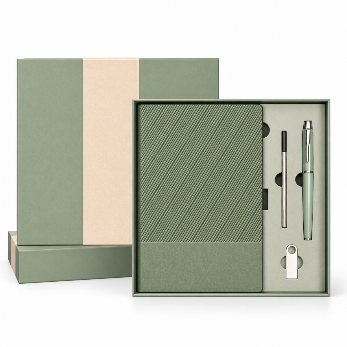 Notebook Gift Box Vacuum Cup Set Business Gift Company Activity High-end Practical Gift on white background