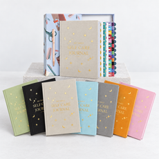 All seven celestial-cover Self-Care Journal Gift Set colourways