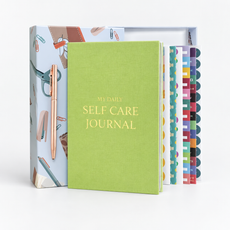 Self-Care Journal Gift Set in green with minimal cover