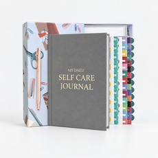Self-Care Journal Gift Set in grey with minimal cover