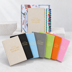 All seven minimal-cover Self-Care Journal Gift Set colourways