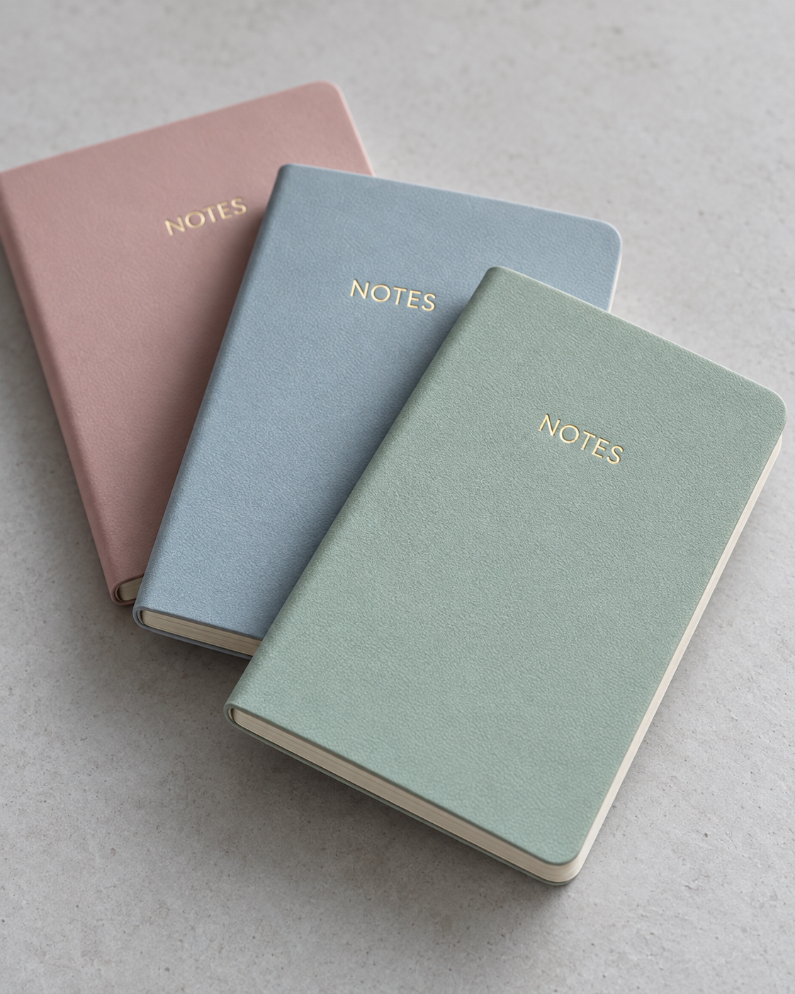 Mini Notes Notebook soft-touch cover and gold foil detail