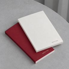Note For Notebook in red and ivory