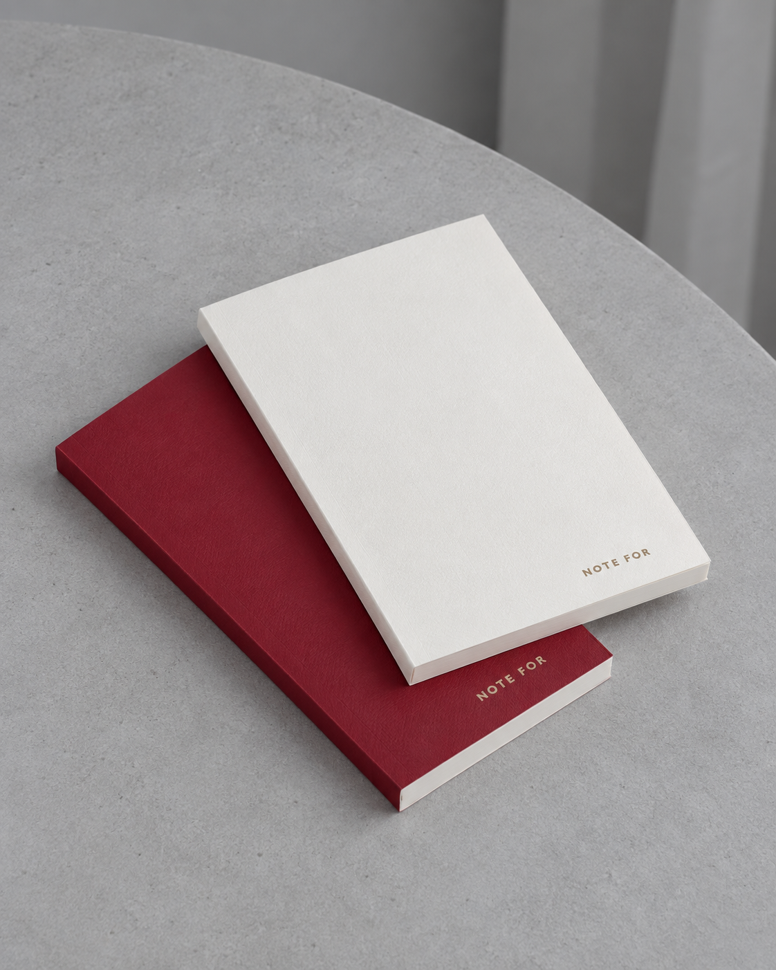 Note For Notebook in red and ivory