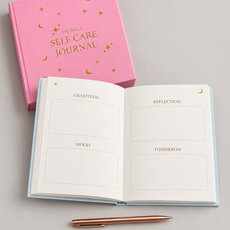 Open self-care journal gift set