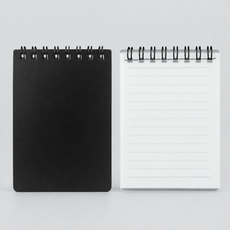 Pocket Spiral Notepad in black and transparent white