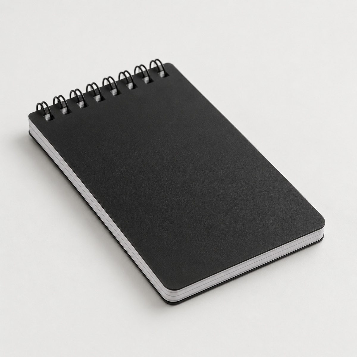 Pocket Spiral Notepad side profile and page thickness