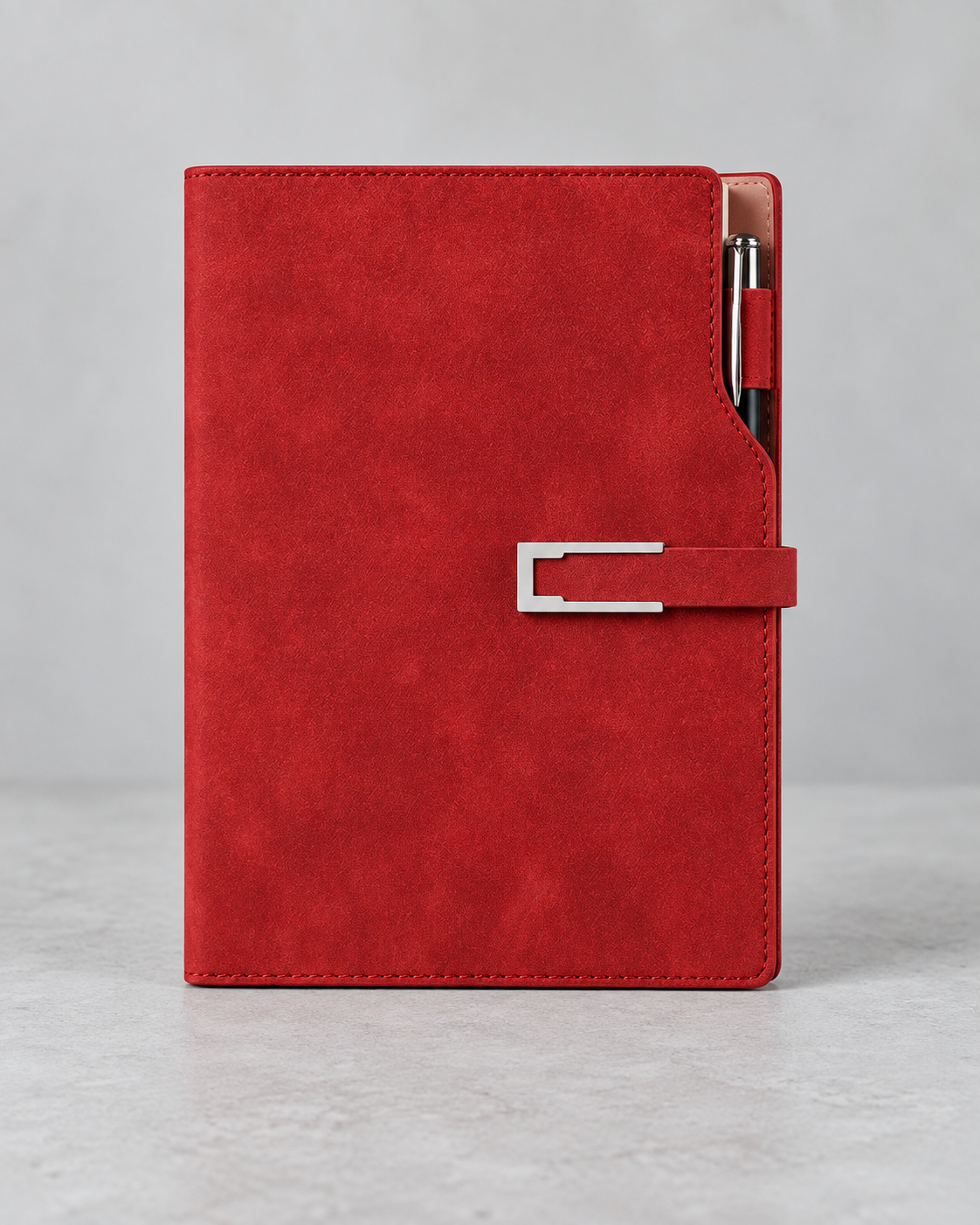 Bright red Schedule Planner front view