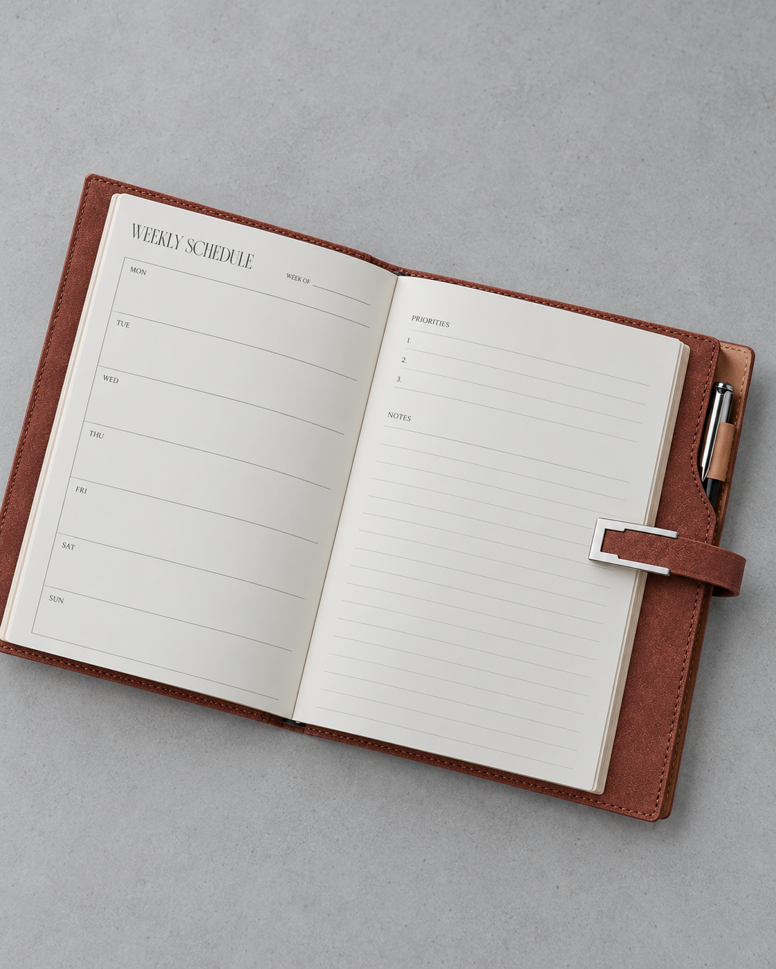 Schedule Planner horizontal grid pages