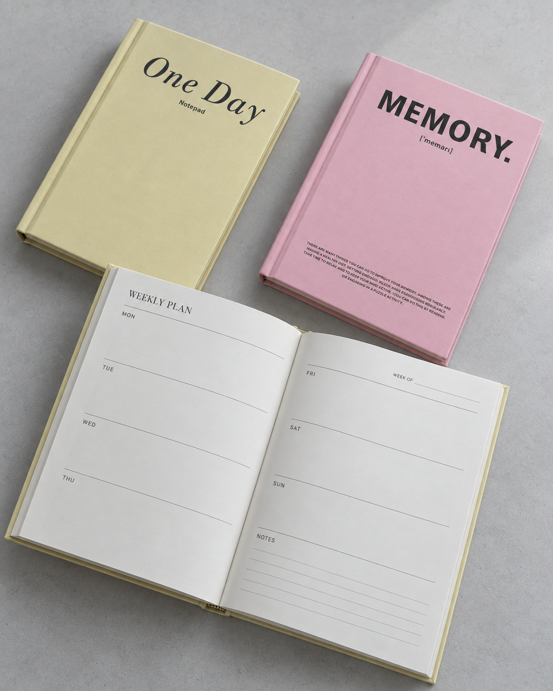 Weekly Plan Notebook interior planning pages