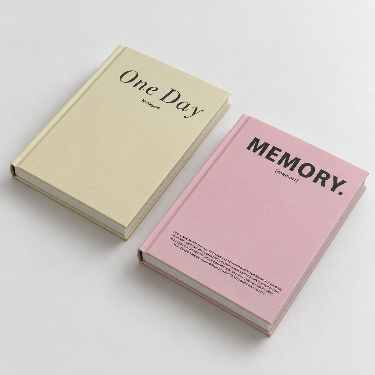 Weekly Plan Notebook side profile and page block