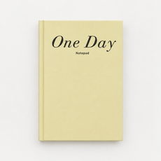 Yellow One Day Weekly Plan Notebook front view