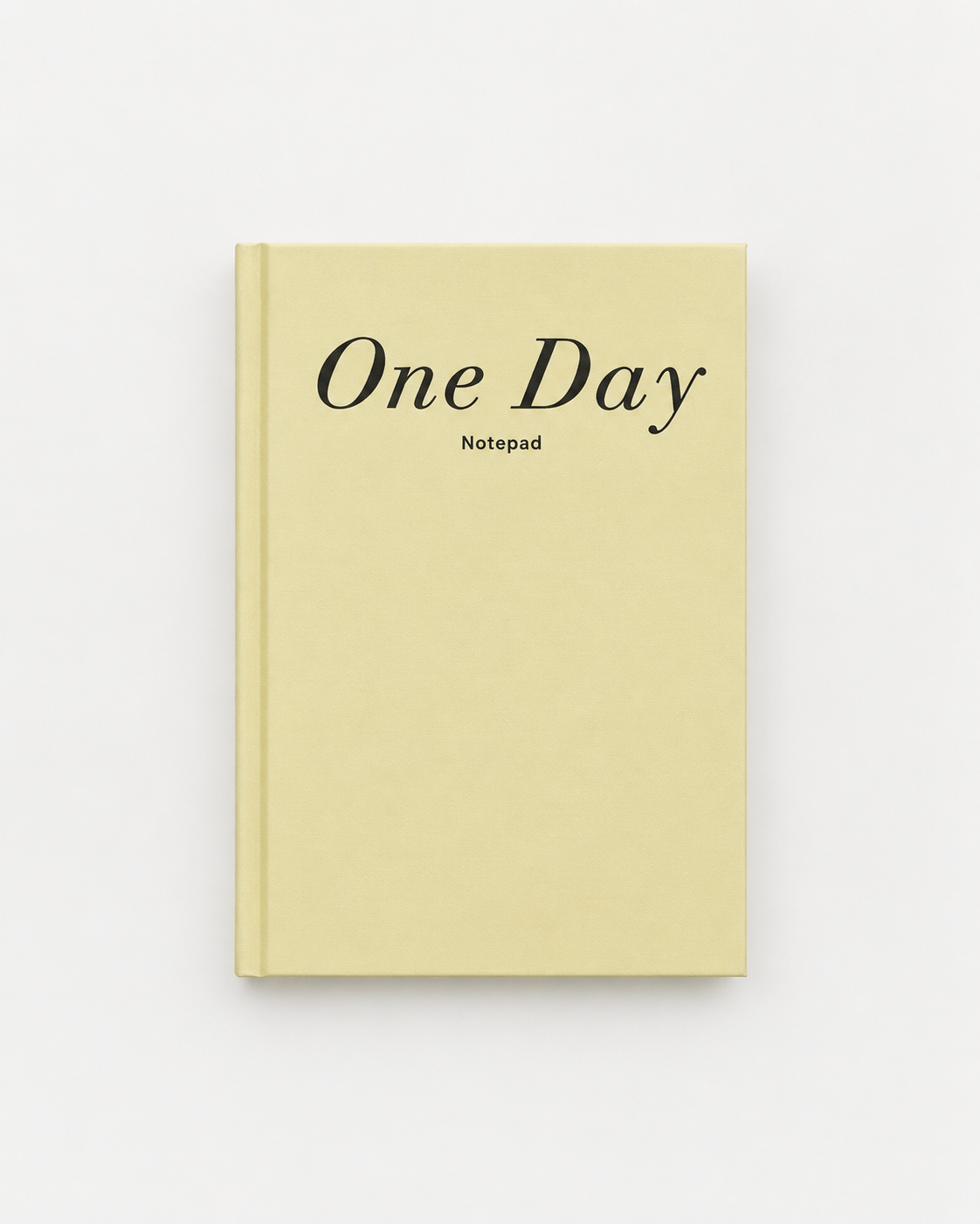 Yellow One Day Weekly Plan Notebook front view