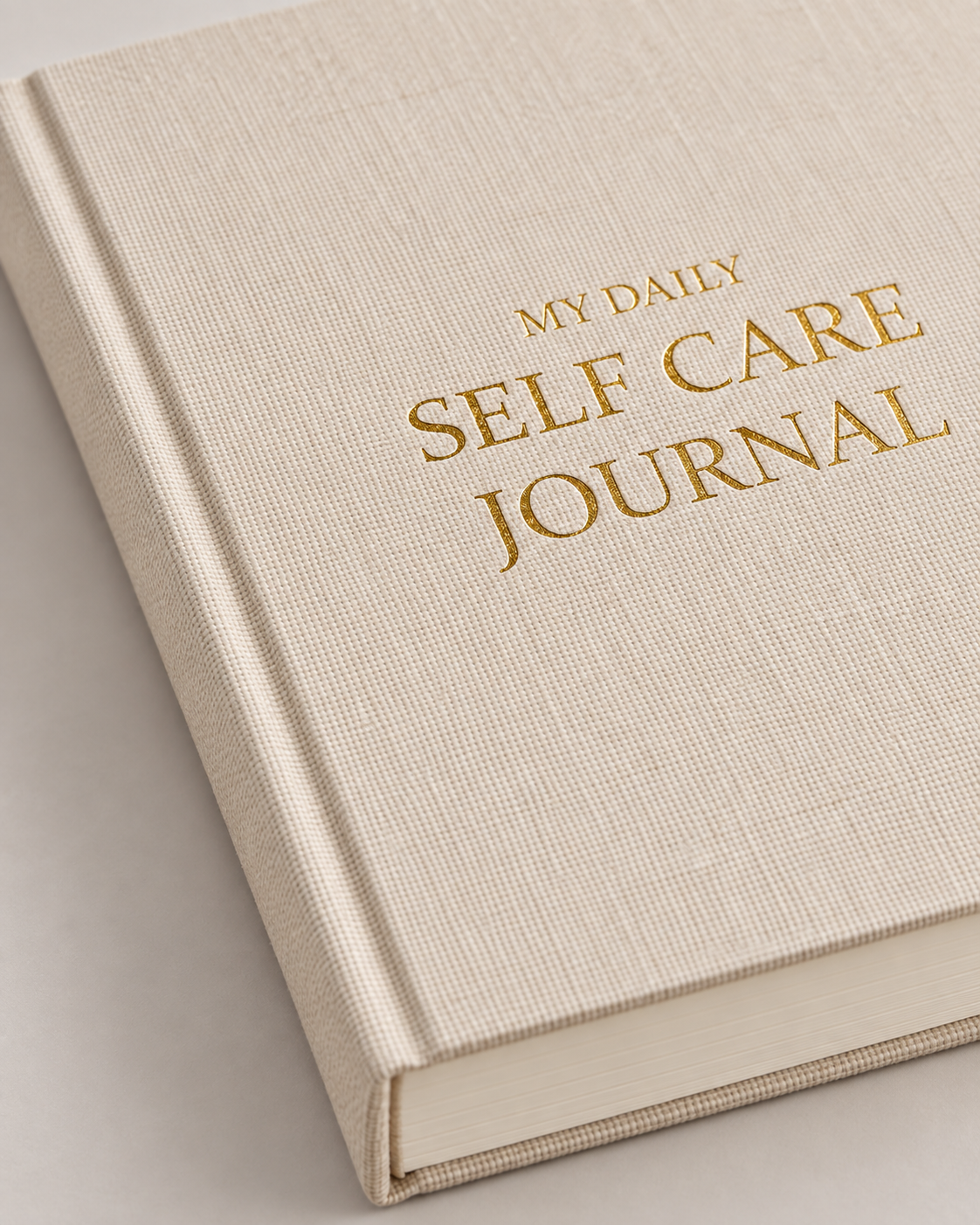 Woven Beige Self-Care Journal Detail